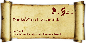 Munkácsi Zsanett névjegykártya
